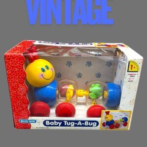Vintage Deadstock Blue Box Baby Tug-A-Bug